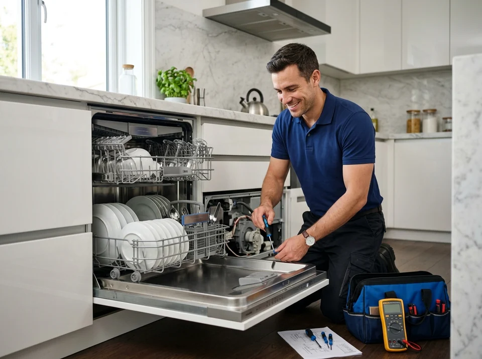 Bosch Series 8 Dishwasher Drain Pump & Heat Exchanger Fix in Downtown Dubai