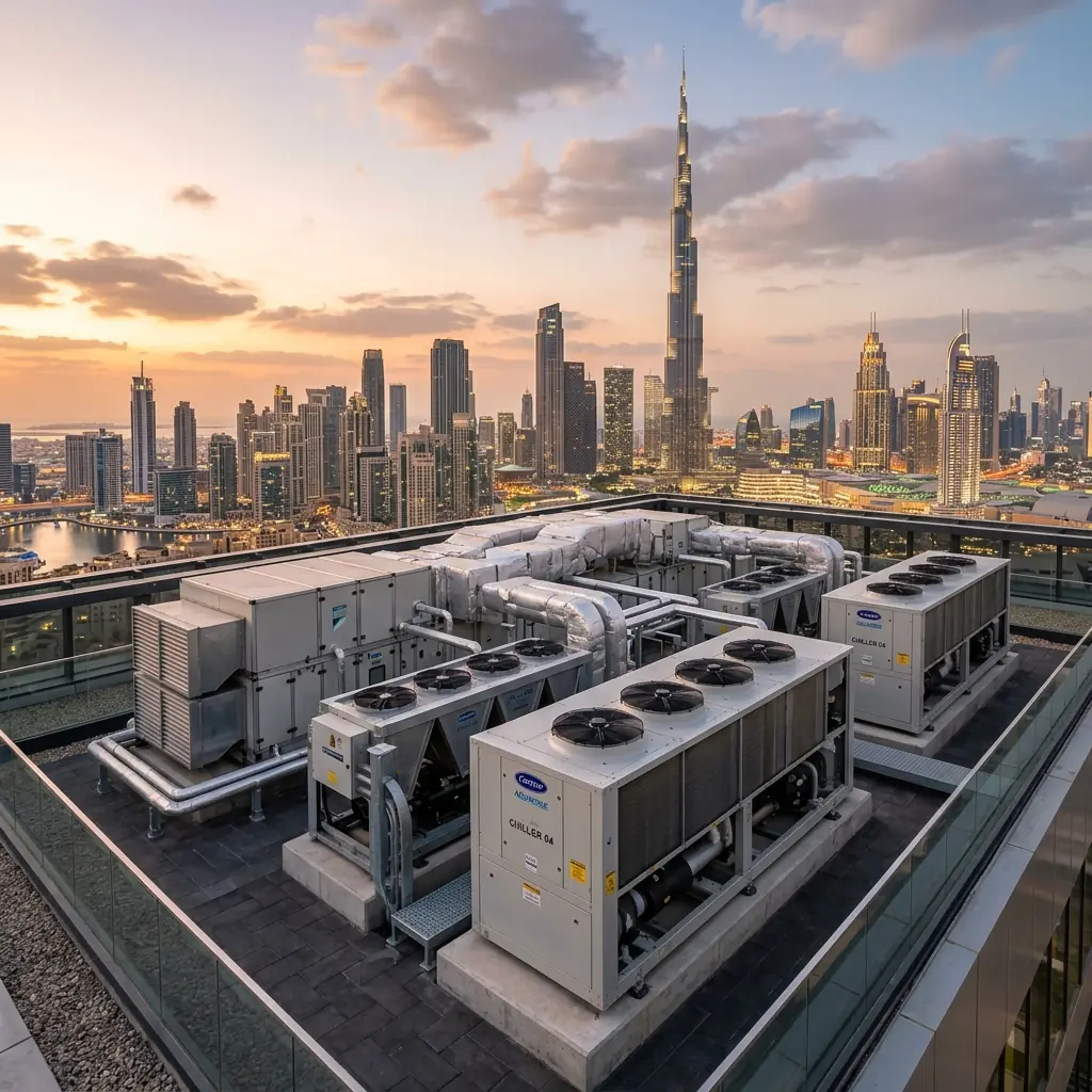 Dubai Skyline and Residential Homes