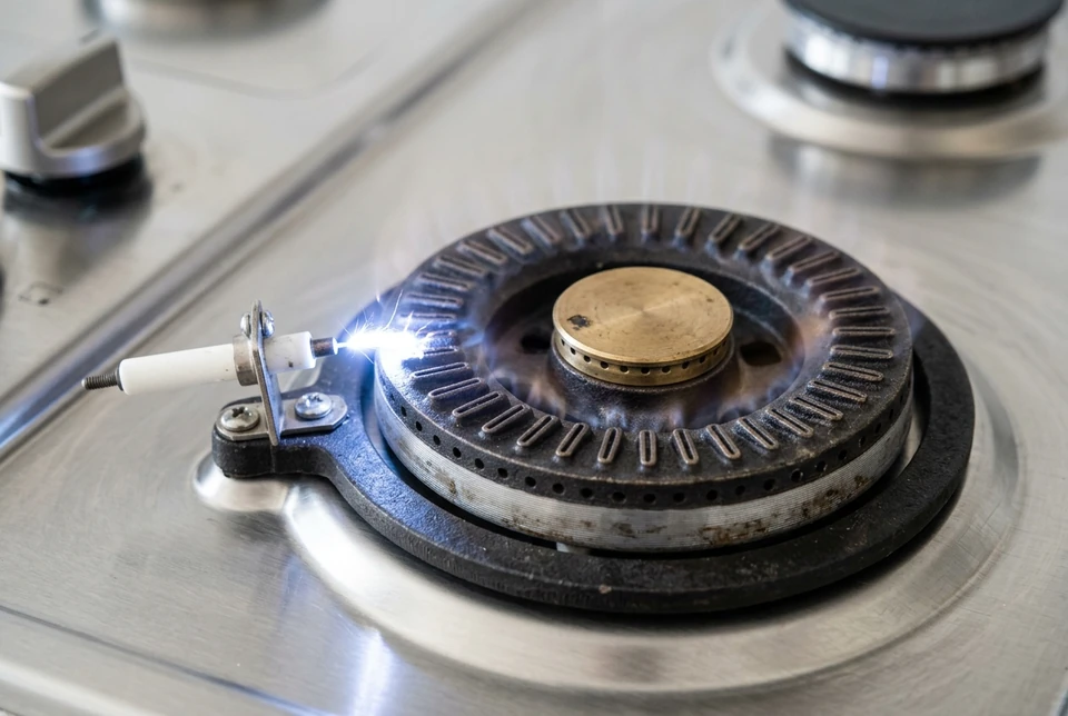 Burner spark clicking continuously