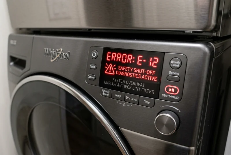 Dryer error code flashing or shutting off
