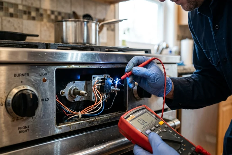 Gas stove ignition clicking continuously