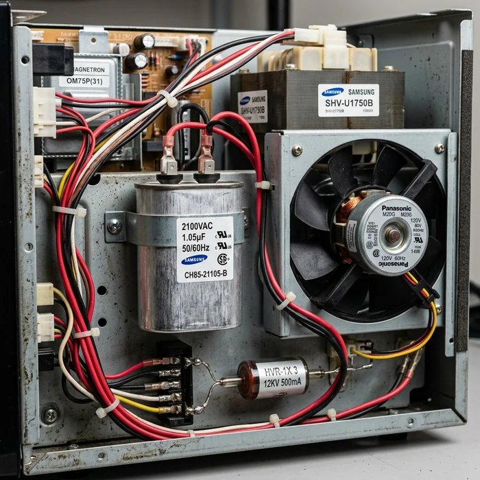 Microwave loud humming vibration noise
